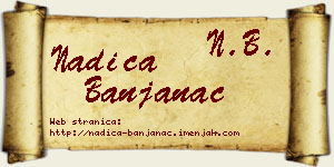 Nadica Banjanac vizit kartica